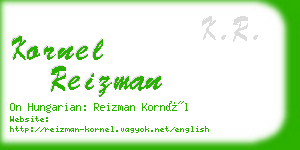 kornel reizman business card